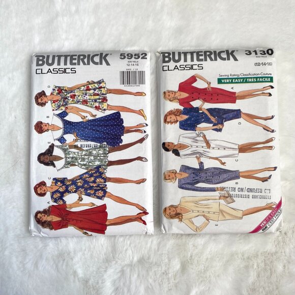 2 Butterick Classics Sewing Patterns - Picture 1 of 5